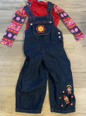 Vntg Disney “it’s A Small World” Overall & Long Sleeve Shirt 3t - Image 1 of 4