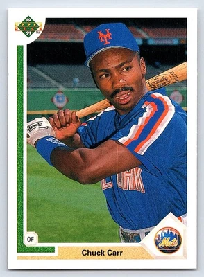 1991 Upper Deck - Chuck Carr #514 (RC)-Mets - Image 1 of 2