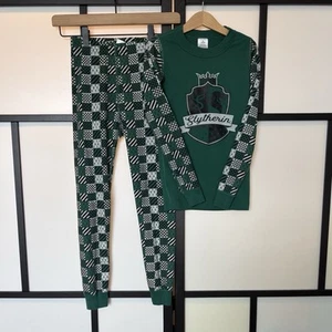Hanna Andersson x Harry Potter Slytherin House Green Pajamas Organic Cotton SZ 8 - Picture 1 of 14