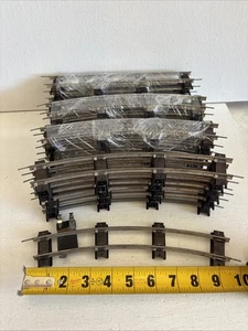 Vintage S gauge train track Six straight pieces 19 curved pieces unbranded - Picture 1 of 5