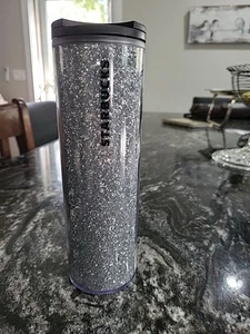 Starbucks Silver Sparkle Glitter Acrylique Gobelet de Voyage 16 oz - Photo 1/3