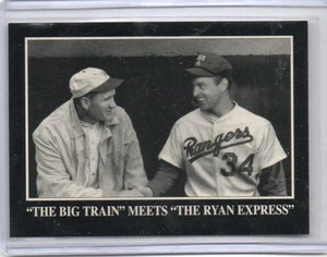 NOLAN RYAN-WALTER JOHNSON 1993 CONLON *BIG TRAIN MEETS THE RYAN EXPRESS* A164 - Picture 1 of 2