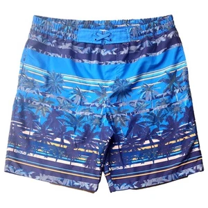 Thereabouts Boys Blue Palm Tree Swim Trunks Boardshorts Size 18-20 Husky - Picture 1 of 2
