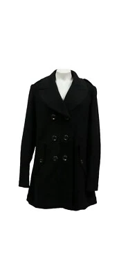 Burberry London coat Ecclesfield Leathertrimmed Peacoat size 14 - Image 1 of 4
