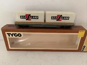 Tyco Sea Land Piggyback Trailers On 50’ Flat Car, 3528 New - Imagen 1 de 14