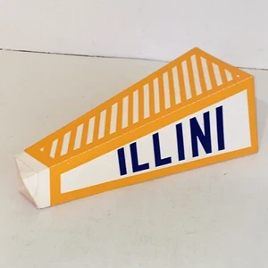Vintage 1960s University of Illinois Fighting Illini Popcorn Box Megaphone - Picture 1 of 8