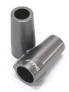STRC CNC Mach Aluminum Rear Lock Outs Gray Axial Wraith (2) STA80071GM - Picture 1 of 1