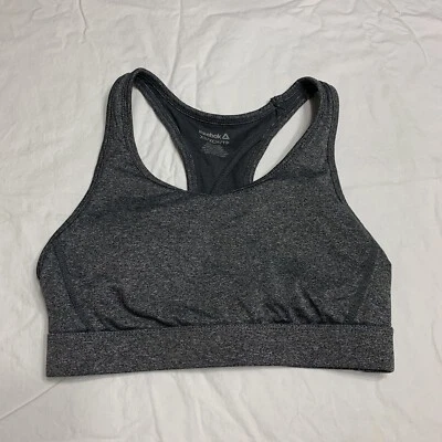 Sutiã esportivo Reebok, tamanho XS, cinza, mistura de poliéster - Imagem 1 de 4