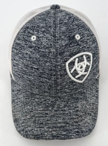 Ariat 110 One Ten Snapback Trucker Hat Grey Gray White Mesh Logo - Picture 1 of 6