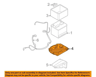 Bandeja de batería eléctrica CHRYSLER OEM 03-09 PT Cruiser 5033189AD Foto 1 de 2