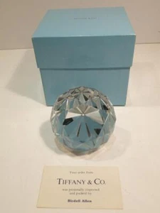 Pisapapeles Tiffany & Co. Cristal Corte en Forma de Diamante Grabado al Ácido Firmado - Imagen 1 de 8