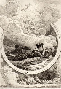 EAU FORTE / Fables de la Fontaine 1883 / LA LAITIERE ET LE POT AU LAIT - Picture 1 of 1