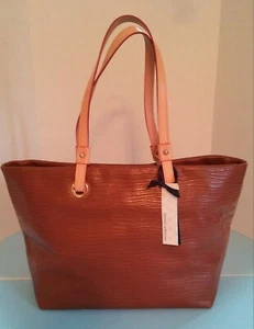 NEW WITH TAGS Dooney & Bourke Saddle Brown Leather Grommet Shopper #9L880 - Picture 1 of 12