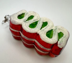 Midwest Ribbon Candy Christmas Tree Ornament Glass Glitter Sparkle Traditional - Picture 1 of 5