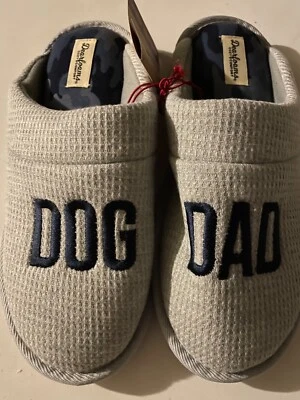 Туфли домашние Dearfoams мужские серые для собак пап с эффектом памяти тапочки потертости - Изображение 1 из 3