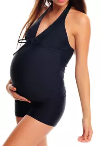 NV-172-A-SW) SCHWANGERSCHAFTS-TANKINI UMSTANDSMODE HOTPANTS SCHWARZ NEU GR. 44 - Bild 1 von 1