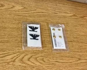 1 X PAR DE INSIGNIAS GENUINAS DEL EJÉRCITO DE ESTADOS UNIDOS RANGO OFICIAL CORONEL SOMETIDO NEGRO ¡NUEVO!!! - Imagen 1 de 3