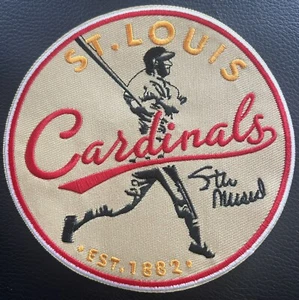 RARE Stan Musial Vintage St. Louis Cardinals 5in Iron Sew On Embroidered Patch - Picture 1 of 2