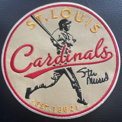 RARE Stan Musial Vintage St. Louis Cardinals 5in Iron Sew On Embroidered Patch - Image 1 of 2
