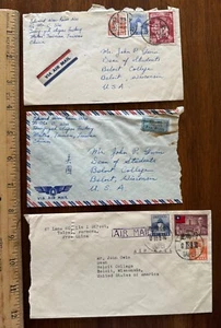 Lot 3 covers Taipei China Taiwan airmail stamps Sugar Factory Zheng 1950s US - Picture 1 of 2