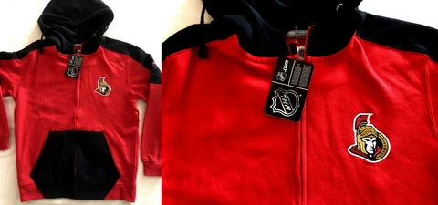 Fanatics Branded NHL $75 mens Ottawa Senators zip front hoodie sweatshirt red M Cover