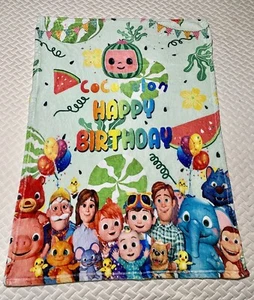 Cocomelon Security ￼Blanket Baby Microfiber Lightweight Soft Happy Birthday - Picture 1 of 10
