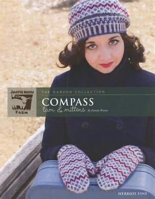 Juniper Moon Farm Knitting Pattern J23-05 Compass Tam & Mittens in Herriot Fine - Image 1 of 3