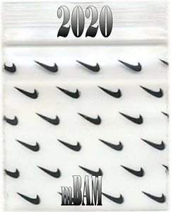 Lote de 100 mini bolsas de la marca Apple 2020 2,0x2,0" blanco negro - Imagen 1 de 13