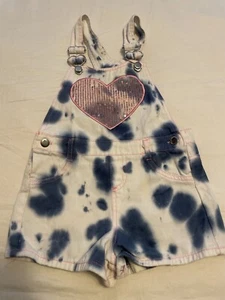 Girls Heart Overalls Size 5 - Picture 1 of 1