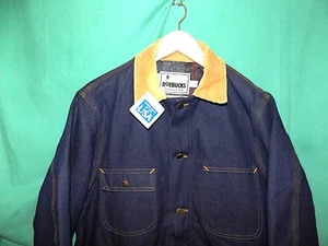 NEU! VINTAGE 50s-60s ROEBUCKS DENIM BARN JACKET, GEFÜTTERT, USA UNION MADE, BIG Gr. M - Bild 1 von 12