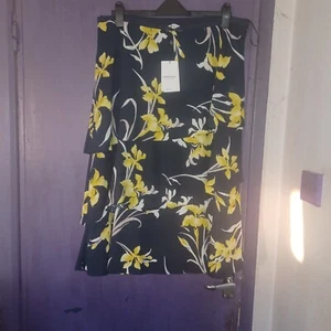 JACQUES VERT NAVY BLUE TIERED SKIRT..SIZE 20..BNWT - Picture 1 of 4