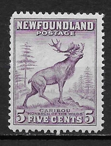 TERRANOVA, CANADÁ, 1932/37, CARIBÚ, SELLO 5c, MNH - Imagen 1 de 1