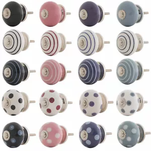 Botón para muebles porcelana pomo para muebles cajones cerámica vintage Shabby Chic Mac 1-26 - Imagen 1 de 37