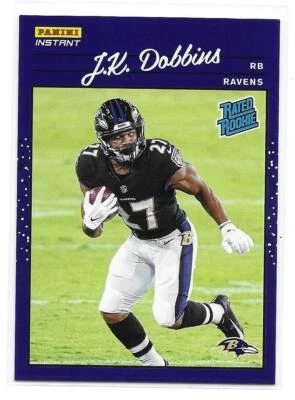 2020 Panini Instant J.K. Dobbins Rated Rookie Retro Set Rookie Card /2044 - Image 1 of 2