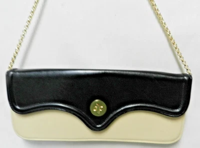 Melia Italy 复古单肩包钱包可调式手拿包链带色块 — 第 1/4 张图片