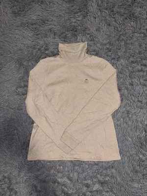 Lauren Ralph Lauren Mujer Beige Manga Larga Cuello Tortuga Sudadera Pequeña Foto 1 de 4