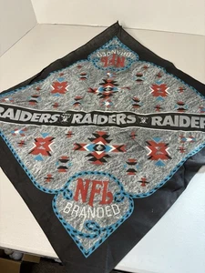 Pañuelo Bandana Vintage NFL Raiders 100% Algodón EE. UU. - Imagen 1 de 1