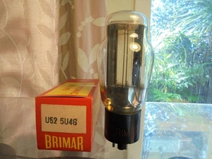 BRIMAR U52 5U4G NEW OLD STOCK IN BOX TESTED BRITISH 1960'S VINTAGE VALVE TUBE - Picture 1 of 18