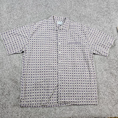 Vintage Arizona Jean Co Shirt Mens Large Beige Geometric All Over Print AOP 90s - Image 1 of 4