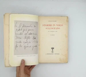 "STORMI IN VOLO SULL'OCEANO" Cesare Balbo, Mondadori 1931 PESSIMO STATO - Picture 1 of 3