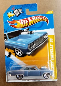 Hot Wheels '64 CHEVY CHEVELLE SS Steel Blue 2012 New Models  #04/36 1:64 5 Spoke - Picture 1 of 14