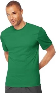 Mens Hanes Cool DRI TAGLESS Kelly Green Polyester T-Shirt Size Medium M NEW NWT - Picture 1 of 3