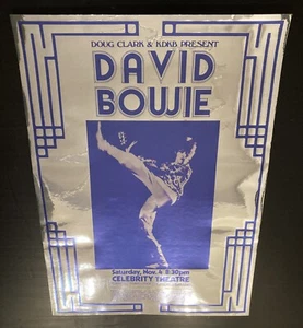 David Bowie concert poster - A2 Chrome mirror effect Ziggy at Celebrity Theatre - Imagen 1 de 7