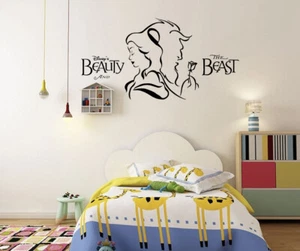 Pegatinas de pared de vinilo de Disney Beauty & The Beast calcomanías decoración de dormitorio - Imagen 1 de 3