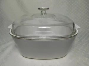 Vintage Corning All White 5L Dutch Oven with lid, Just White A-5-B - Picture 1 of 9