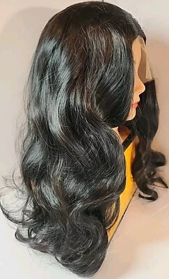 NEW 26" Body Wave Wig Natural Black 180% Density Lace Front Daily Use Fashion - Image 1 of 4