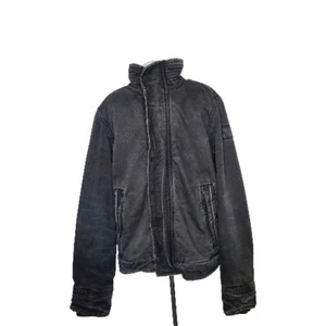 Abercrombie & Fitch Adirondack Jacket Sherpa Lined Grey Distressed Men Med HEAVY - Picture 1 of 15