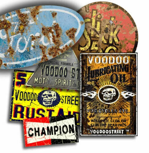 Scheune Finden Rostig Rat Ford Rennen Sticker Packung Von Voodoo Strasse™ - Bild 1 von 1