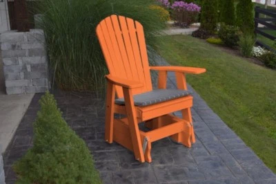 A&L Furniture Co. Amish-Made Poly Adirondack Glider Chairs - In 13 Colors - Image 1 of 2