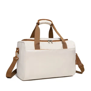 Travel Bag 20L Under Seat Flight Bag Holdall Luggage Carry on Cabin Bags Cream - Picture 1 of 12